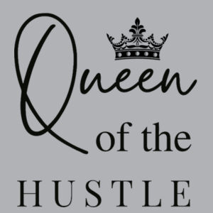 Queen of the Hustle Black Logo Crop Crew  Design