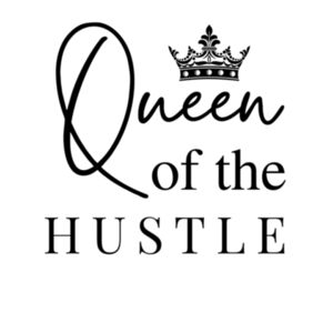 Queen of the Hustle Black Logo Crop Tee  Design